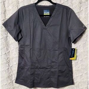 Maevn EON Scrub Top Unisex M Charcoal UPF Coolmax Uniform‎ Hospital Workwear